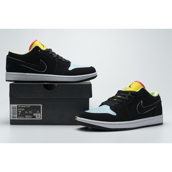 Nike Air Jordan 1 Low Black Yellow Blue CK3022-013 Nike Air Jordan 1 Low Black Yellow Blue CK3022-013