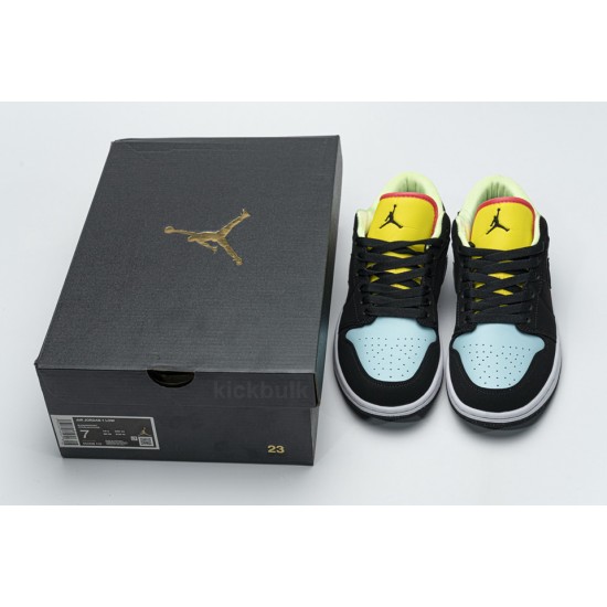 Nike Air Jordan 1 Low Black Yellow Blue CK3022-013 Nike Air Jordan 1 Low Black Yellow Blue CK3022-013
