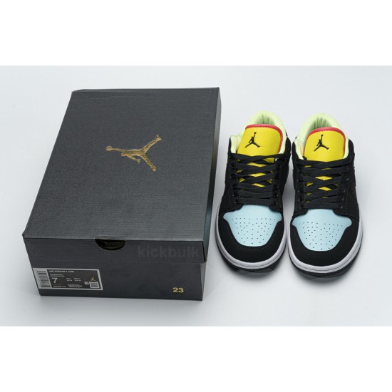 Nike Air Jordan 1 Low Black Yellow Blue CK3022-013