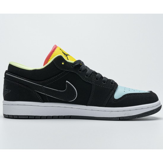 Nike Air Jordan 1 Low Black Yellow Blue CK3022-013 Nike Air Jordan 1 Low Black Yellow Blue CK3022-013