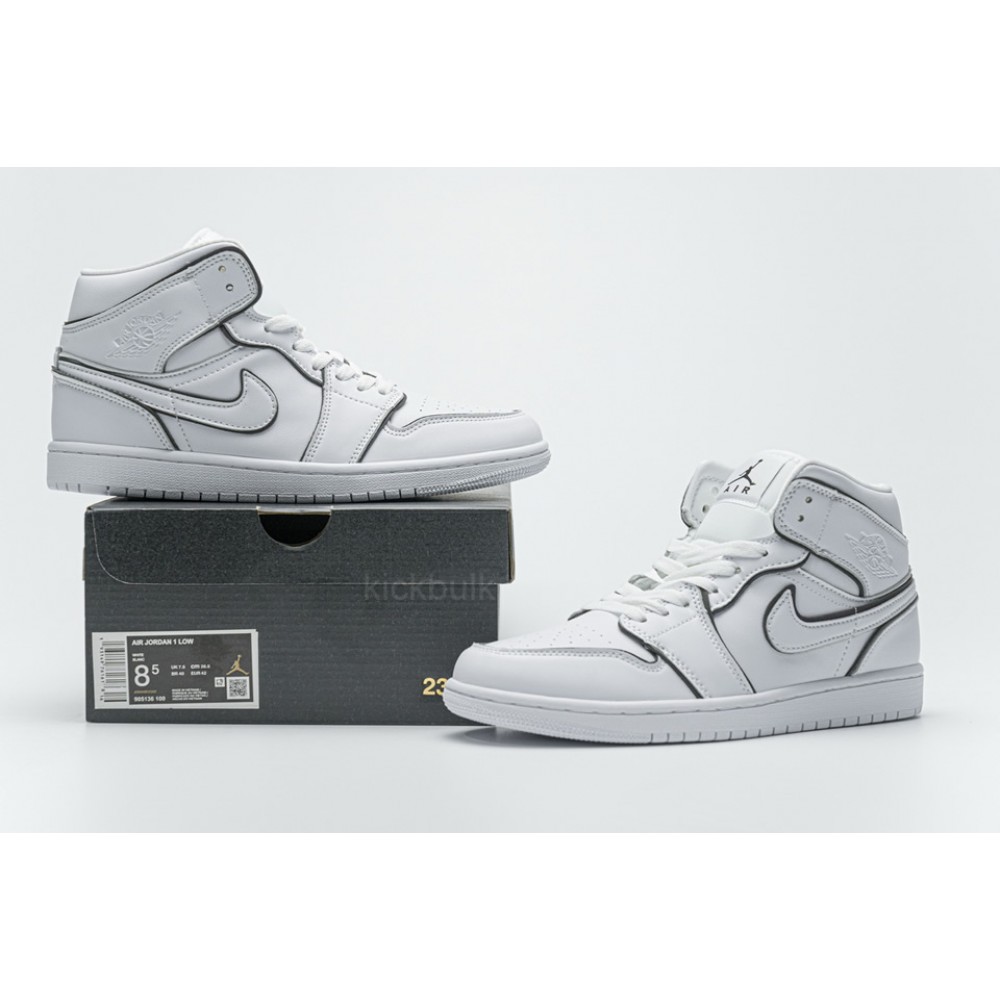 nike air jordan 1 mid iridescent white