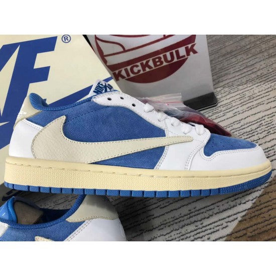 Travis Scott x Air Jordan 1 low Blue white CQ4277-212