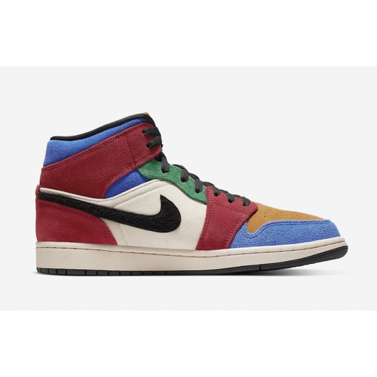 BLUE THE GREAT X AIR JORDAN 1 MID 'FEARLESS' CU2805-100 BLUE THE GREAT X AIR JORDAN 1 MID 'FEARLESS' CU2805-100