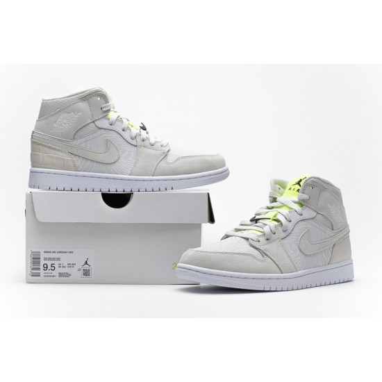 Nike Air Jordan 1 Mid Grey Ghost Green CV3018--001 Nike Air Jordan 1 Mid Grey Ghost Green CV3018--001