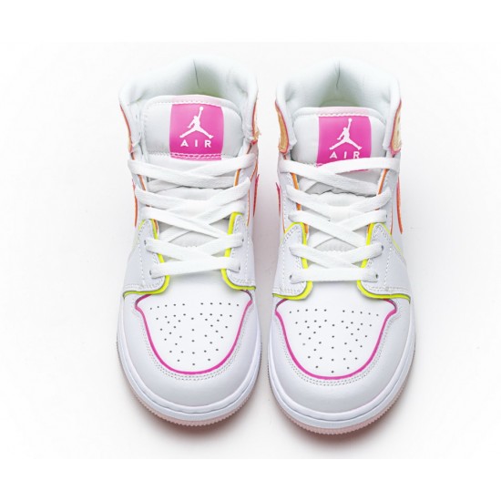 Nike Air Jordan 1 Mid GS 'Edge Glow' CV4611-100 Nike Air Jordan 1 Mid GS 'Edge Glow' CV4611-100