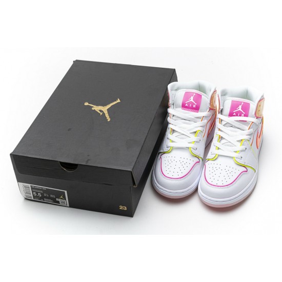 Nike Air Jordan 1 Mid GS 'Edge Glow' CV4611-100 Nike Air Jordan 1 Mid GS 'Edge Glow' CV4611-100