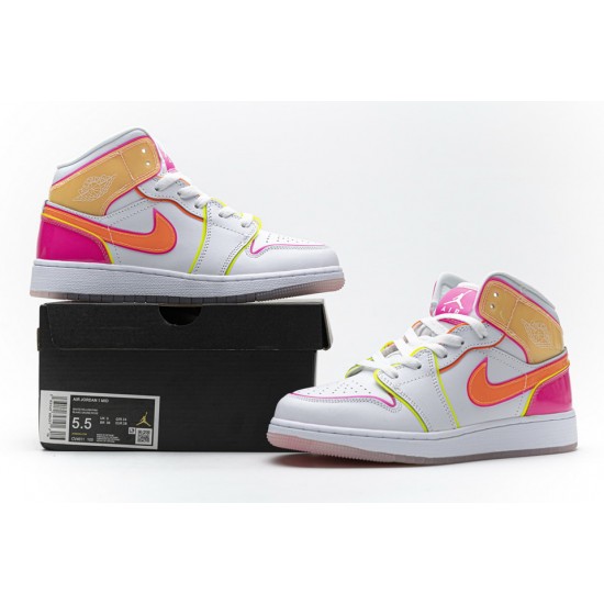 Nike Air Jordan 1 Mid GS 'Edge Glow' CV4611-100 Nike Air Jordan 1 Mid GS 'Edge Glow' CV4611-100