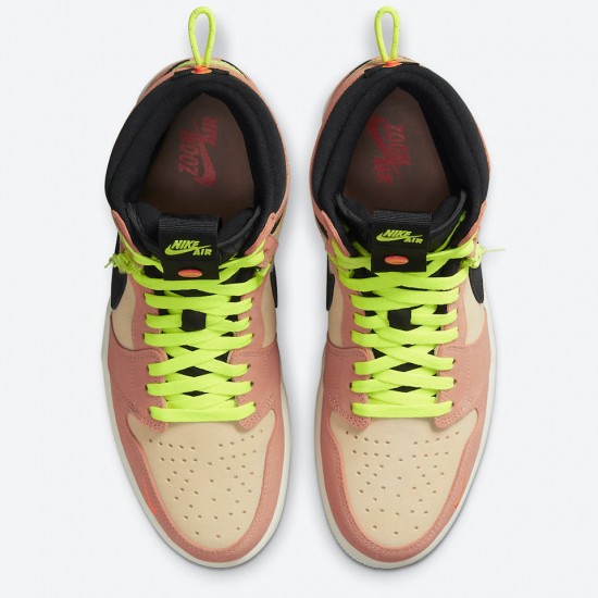 NIKE AIR JORDAN 1 HIGH SWITCH 'PINK VOLT' CW6576-800 NIKE AIR JORDAN 1 HIGH SWITCH 'PINK VOLT' CW6576-800