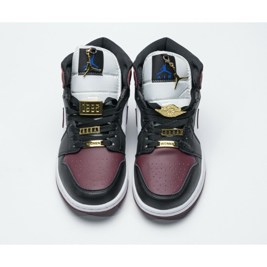 Air Jordan 1 Mid Marron Black Gold CZ4385-016 Air Jordan 1 Mid Marron Black Gold CZ4385-016