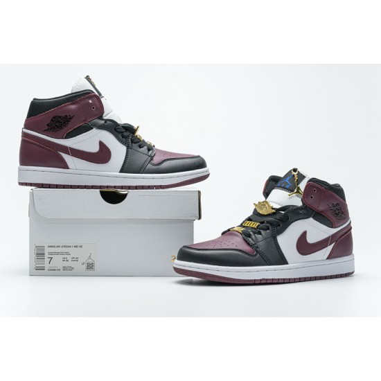 Air Jordan 1 Mid Marron Black Gold CZ4385-016 Air Jordan 1 Mid Marron Black Gold CZ4385-016