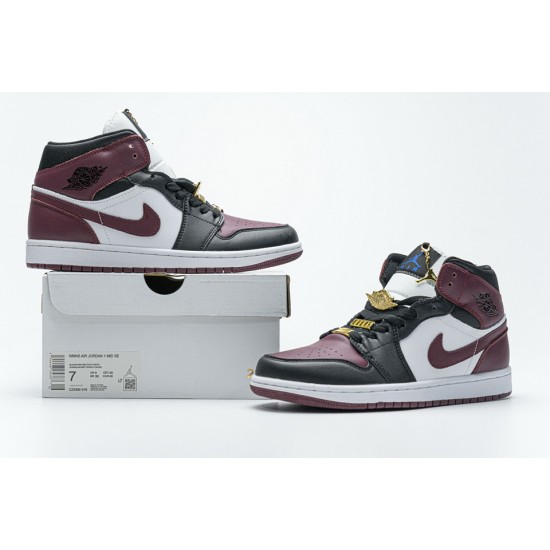 Air Jordan 1 Mid Marron Black Gold CZ4385-016