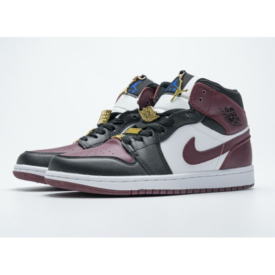 Air Jordan 1 Mid Marron Black Gold CZ4385-016 Air Jordan 1 Mid Marron Black Gold CZ4385-016