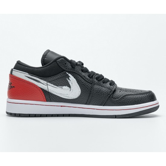 Nike Air Jordan 1 Low Brushstroke Swoosh DA4659-001 Nike Air Jordan 1 Low Brushstroke Swoosh DA4659-001
