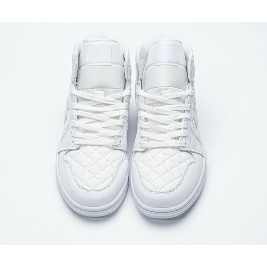 Air Jordan 1 Mid 'Quilted White' DB6078-100