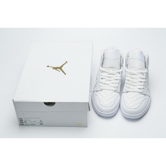 Air Jordan 1 Mid 'Quilted White' DB6078-100 Air Jordan 1 Mid 'Quilted White' DB6078-100