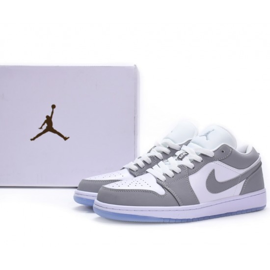 AIR JORDAN 1 LOW WMNS 'WHITE WOLF GREY' DC0774-105 AIR JORDAN 1 LOW WMNS 'WHITE WOLF GREY' DC0774-105