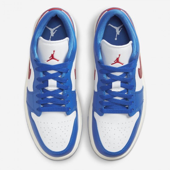 AIR JORDAN 1 LOW 'SPORT BLUE GYM RED' WMNS 2023 DC0774-416 AIR JORDAN 1 LOW 'SPORT BLUE GYM RED' WMNS 2023 DC0774-416