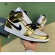 Nike Air Jordan 1 Mid AJ1 Metallic Gold Black White DC1419-700 Nike Air Jordan 1 Mid AJ1 Metallic Gold Black White DC1419-700