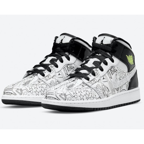 Air Jordan 1 Mid SE(GS)DIY DC4099-100 Air Jordan 1 Mid SE(GS)DIY DC4099-100