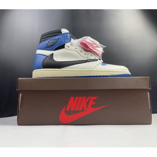 Travis Scott X Fragment X Nike Air Jordan 1 Retro High Og Sp Military Blue Dh3227