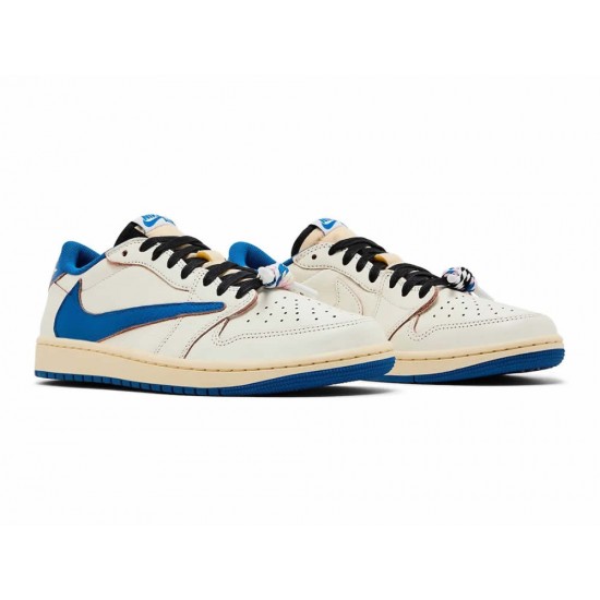 Fragment Design x Travis Scott x Jordan 1 Low OG SP 'Sail Military Blue' 2025 DM7866-104