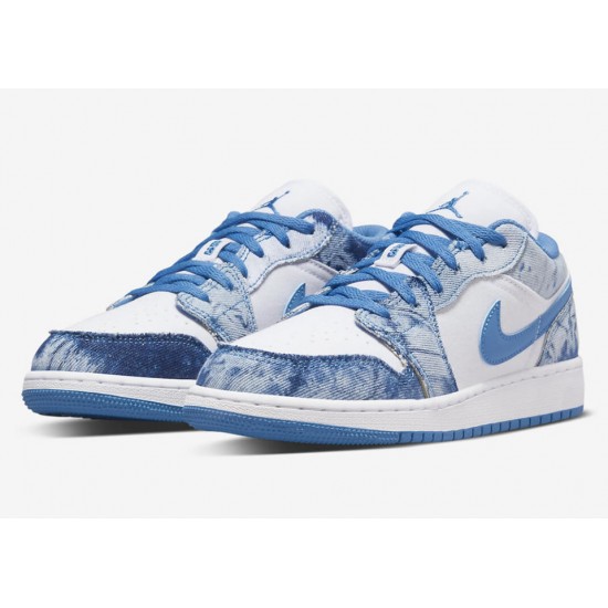 AIR JORDAN 1 LOW GS 'WASHED DENIM' 2022 DM8947-100