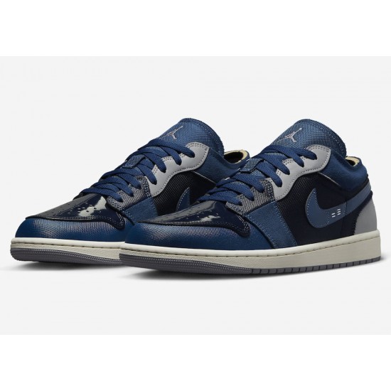AIR JORDAN 1 LOW SE CRAFT 'INSIDE OUT - OBSIDIAN' 2022 DR8867-400 AIR JORDAN 1 LOW SE CRAFT 'INSIDE OUT - OBSIDIAN' 2022 DR8867-400