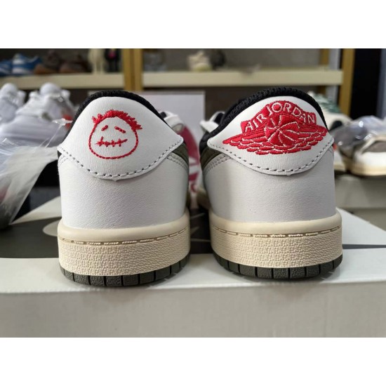 Children's shoes TRAVIS SCOTT X AIR JORDAN 1 LOW OG PS 'OLIVE' DZ5909-106 Children's shoes TRAVIS SCOTT X AIR JORDAN 1 LOW OG PS 'OLIVE' DZ5909-106