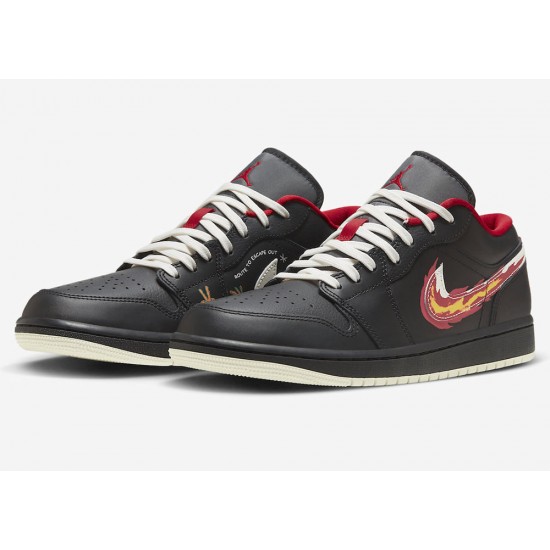AIR JORDAN 1 LOW 'BORN TO FLY' BLACK 2023 FJ7073-010 AIR JORDAN 1 LOW 'BORN TO FLY' BLACK 2023 FJ7073-010