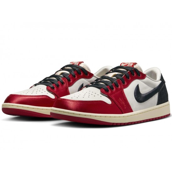 TROPHY ROOM X AIR JORDAN 1 RETRO LOW OG SP 'ROOKIE CARD - AWAY' 2024 FN0432-100 TROPHY ROOM X AIR JORDAN 1 RETRO LOW OG SP 'ROOKIE CARD - AWAY' 2024 FN0432-100