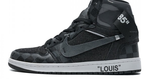 LOUIS VUITTON X Air Jordan 1 High Grey LV