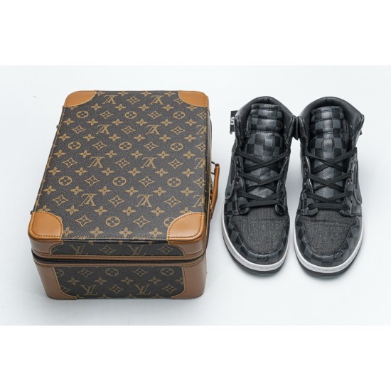 LOUIS VUITTON X Air Jordan 1 High Grey LV LOUIS VUITTON X Air Jordan 1 High Grey LV