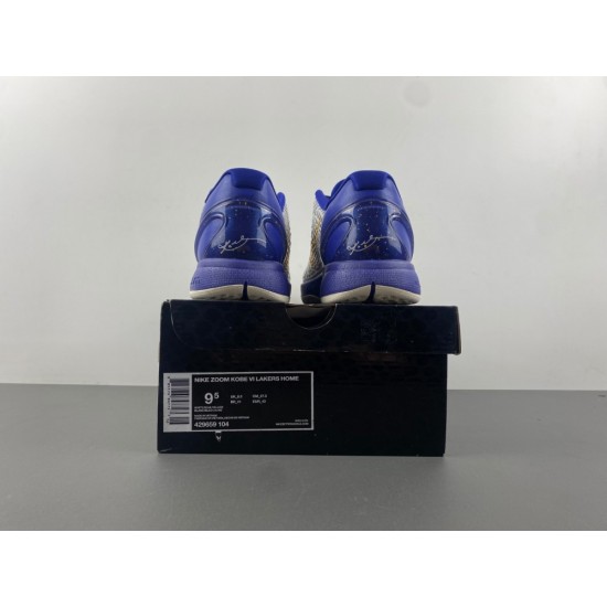 NIKE ZOOM KOBE 6 'LAKERS HOME' 2011 429659-104 NIKE ZOOM KOBE 6 'LAKERS HOME' 2011 429659-104