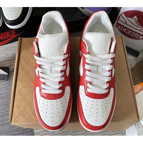 Louis Vuitton x Air Force 1 Trainer Sneaker Red white 1A9VA7 Louis Vuitton x Air Force 1 Trainer Sneaker Red white 1A9VA7
