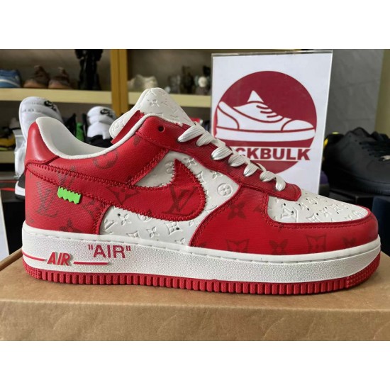 Louis Vuitton x Air Force 1 Trainer Sneaker Red white 1A9VA7 Louis Vuitton x Air Force 1 Trainer Sneaker Red white 1A9VA7