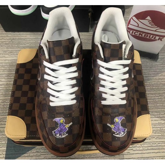 Louis Vuitton x Air Force 1 Trainer Sneaker Low Brown 6A8PYL-001