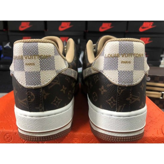 Louis Vuitton x Air Force 1 Trainer Sneaker Brown white Special Box 8A8PYL-101 Louis Vuitton x Air Force 1 Trainer Sneaker Brown white Special Box 8A8PYL-101