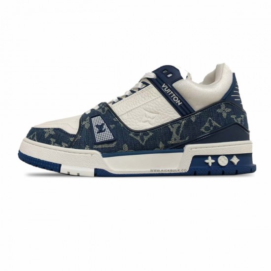 LOUIS VUITTON LV Trainer Sneaker white Blue