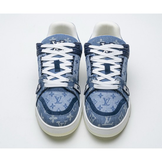 Louis Vuitton Blue denim Trainer Sneaker