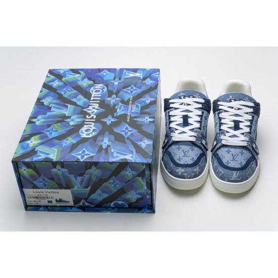 Louis Vuitton Blue denim Trainer Sneaker