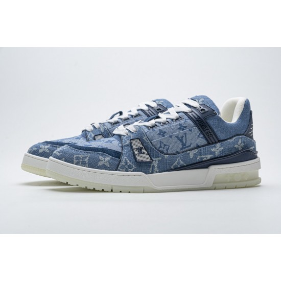 Louis Vuitton Blue denim Trainer Sneaker