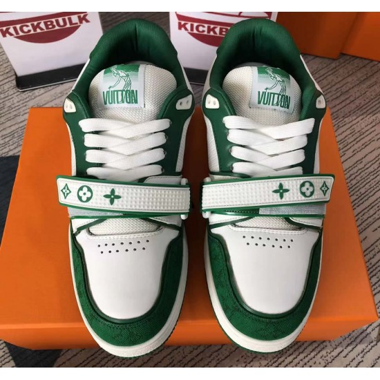 LOUIS VUITTON LV Trainer White Green LOUIS VUITTON LV Trainer White Green