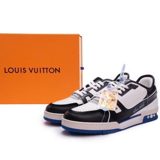 Louis Vuitton Trainer Black Blue GO122011