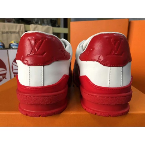 Buy Louis Vuitton LOUISVUITTON Size: 8 21SS LV Trainer Line RED 1A8PJU Low  Cut Leather Sneakers from Japan - Buy authentic Plus exclusive items from  Japan