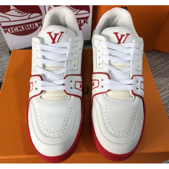 LOUIS VUITTON LV Trainer Red White LOUIS VUITTON LV Trainer Red White