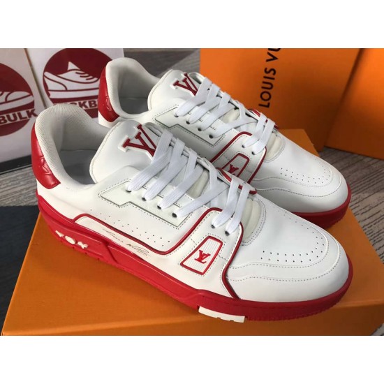 Giày Louis Vuitton Lv Trainer Sneaker Red White Like Authentic