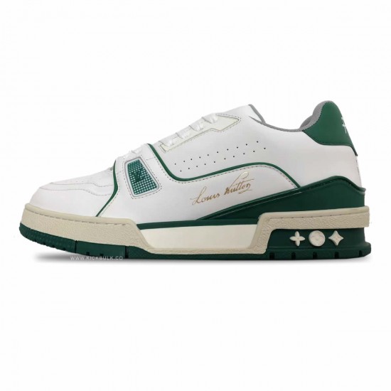 LOUIS VUITTON LV Trainer White Green LOUIS VUITTON LV Trainer White Green