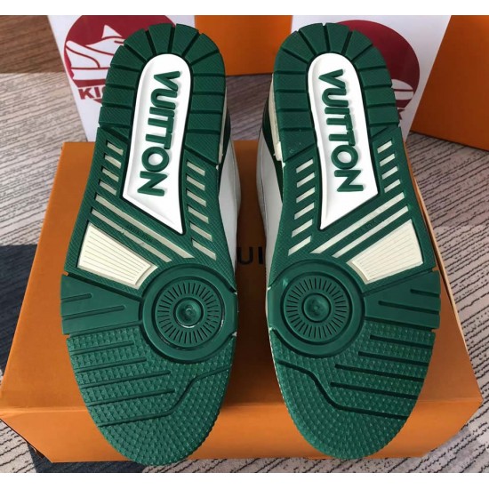 LOUIS VUITTON LV Trainer White Green LOUIS VUITTON LV Trainer White Green