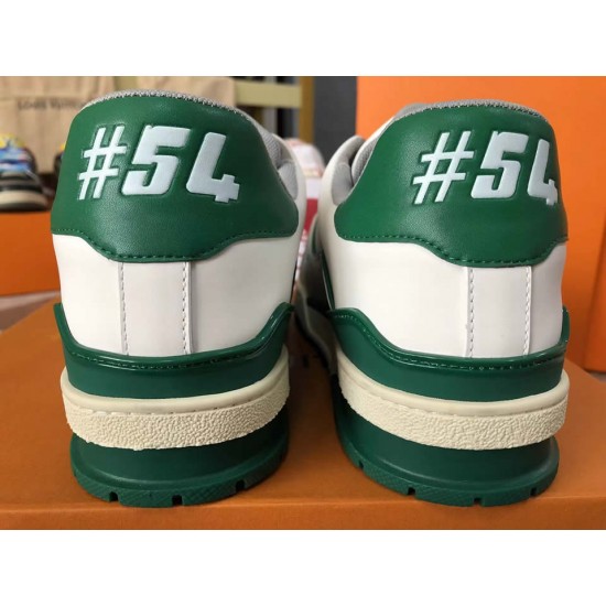 LOUIS VUITTON LV Trainer White Green LOUIS VUITTON LV Trainer White Green