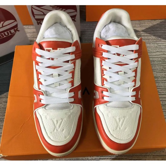 LOUIS VUITTON LV Trainer Red White LOUIS VUITTON LV Trainer Red White